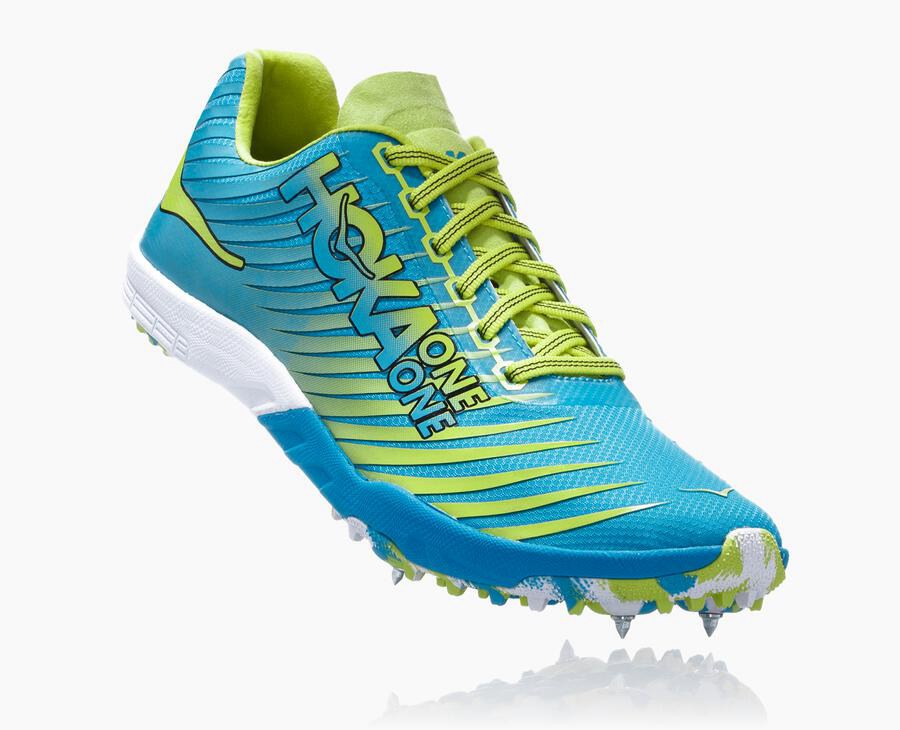 Spikes Atletismo Hoka One One Feminino Azuis/Verdes - Evo Xc - 207-DICVPS